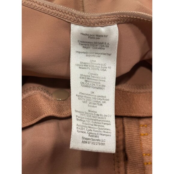 Shapewear Bodysuit With Zipper Front Closure & Adjustable Straps - L - Brown - Picture 14 of 14